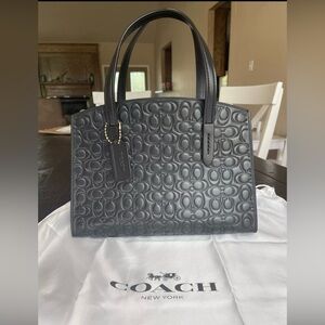 NWT Coach Charlie Carryall 28 Signature Deboss Satchel Handbag/Crossbody
